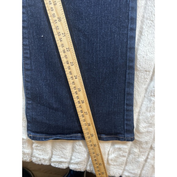 Old Navy Curvy Skinny Jeans Mid-Rise Denim Size 14 short Stretchy Dark Wash - Picture 7 of 10